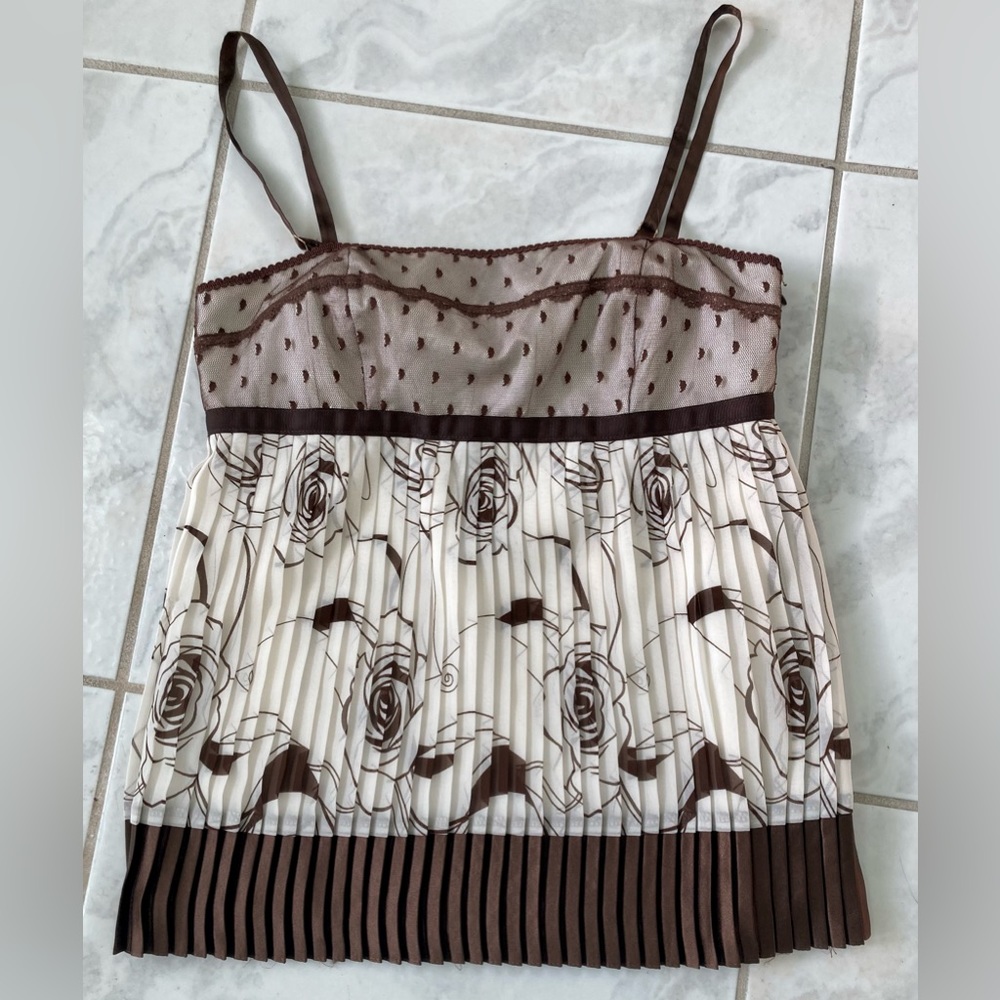 INC Dressy Pleated Cami Top NWT
